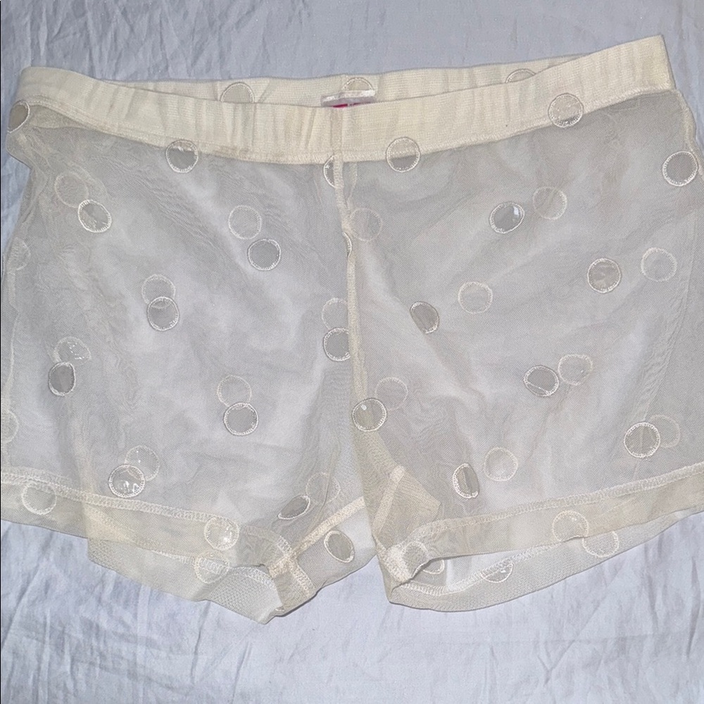 Sheer Cream Polka Dot recklessbyron Shorts